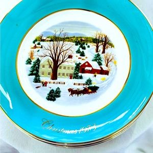 Avon Christmas Collector plates 8